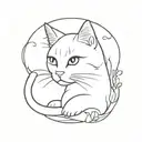 cat tattoo design idea