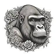 gorilla tattoo design idea