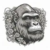 gorilla tattoo design idea