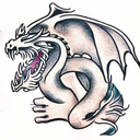 Dragon tattoo design idea
