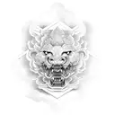 Foo Dog tattoo design idea
