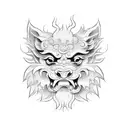 Foo Dog tattoo design idea