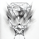 Diamond tattoo design idea