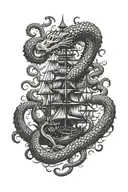 kraken tattoo design idea