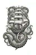 kraken tattoo design idea