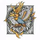 phoenix tattoo design idea