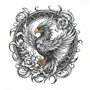 phoenix tattoo design idea