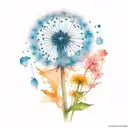 dandelion tattoo design idea