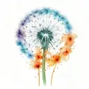 dandelion tattoo design idea
