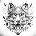 Wolf tattoo design idea