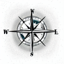 Compass tattoo design idea