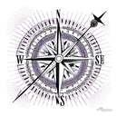 Compass tattoo design idea