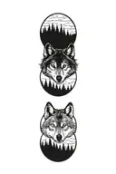 wolf tattoo design idea
