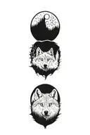 wolf tattoo design idea
