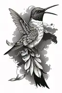 hummingbird tattoo design idea
