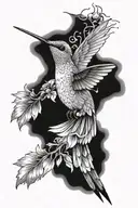 hummingbird tattoo design idea