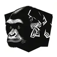 gorilla tattoo design idea