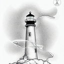 Lighthouse tattoo design idea