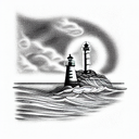Lighthouse tattoo design idea