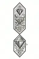 diamond tattoo design idea