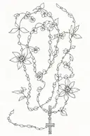 rosary tattoo design idea