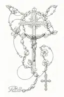 rosary tattoo design idea