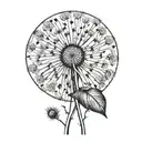 dandelion tattoo design idea