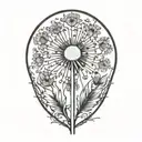 dandelion tattoo design idea