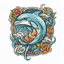 dolphin tattoo design idea
