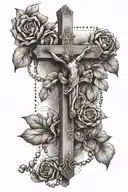 rosary tattoo design idea