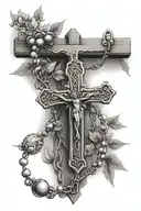 rosary tattoo design idea