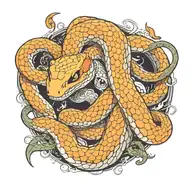 snake tattoo design idea