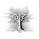 Tree tattoo design idea