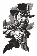 Arthur Morgan red dead redemption 2 tattoo design idea