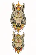 wolf tattoo design idea