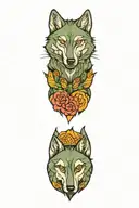 wolf tattoo design idea