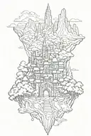Rivendell City LOTR tattoo design idea