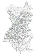 Rivendell City LOTR tattoo design idea