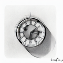 Clock tattoo design idea