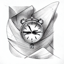 Clock tattoo design idea