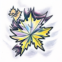 Maple Leaf tattoo design idea