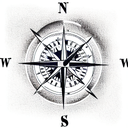 Compass tattoo design idea