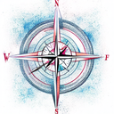 Compass tattoo design idea