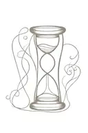 hourglass tattoo design idea