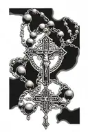 rosary tattoo design idea