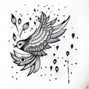 Bird tattoo design idea