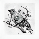Bird tattoo design idea
