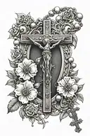 rosary tattoo design idea