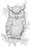 owl tattoo design idea