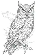 owl tattoo design idea